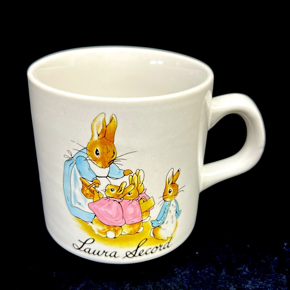 Vintage ceramic “Peter Rabbit” themed child’s cup from LAURA SECORD